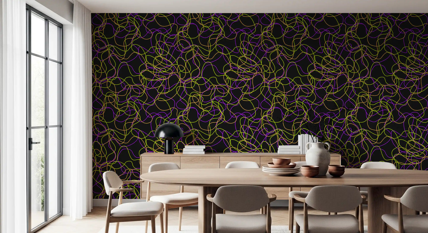 Tangled Glow – modern kunstbehang