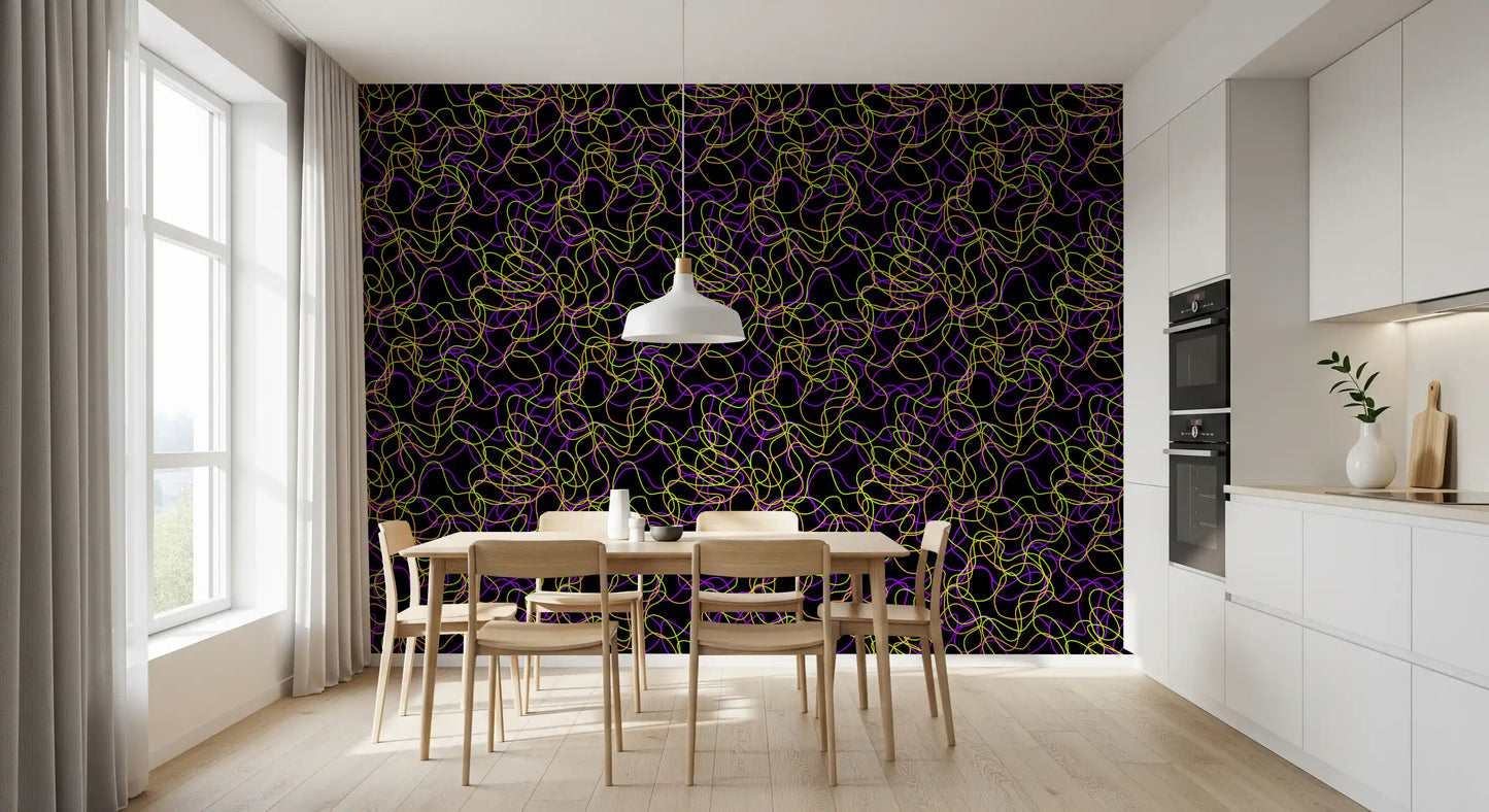 Tangled Glow – modern kunstbehang