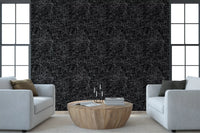 Abstract monochroom behang met een verstrengeld web