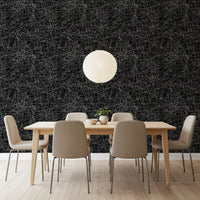 Abstract monochroom behang met een verstrengeld web