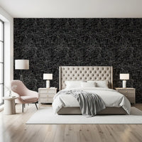 Abstract monochroom behang met een verstrengeld web