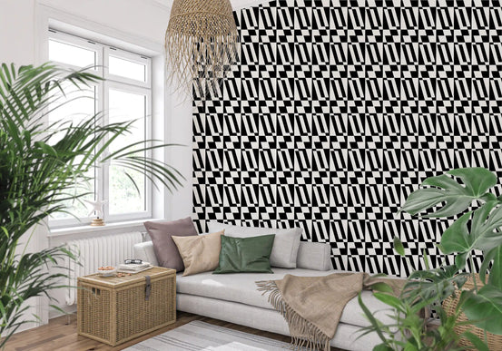 Tapet minimalist cu model geometric repetitiv
