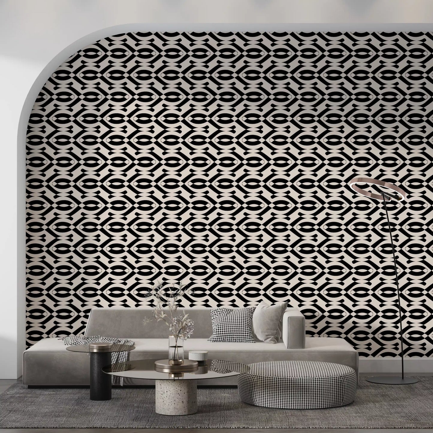 Minimalistisch lineair harmonie-behang