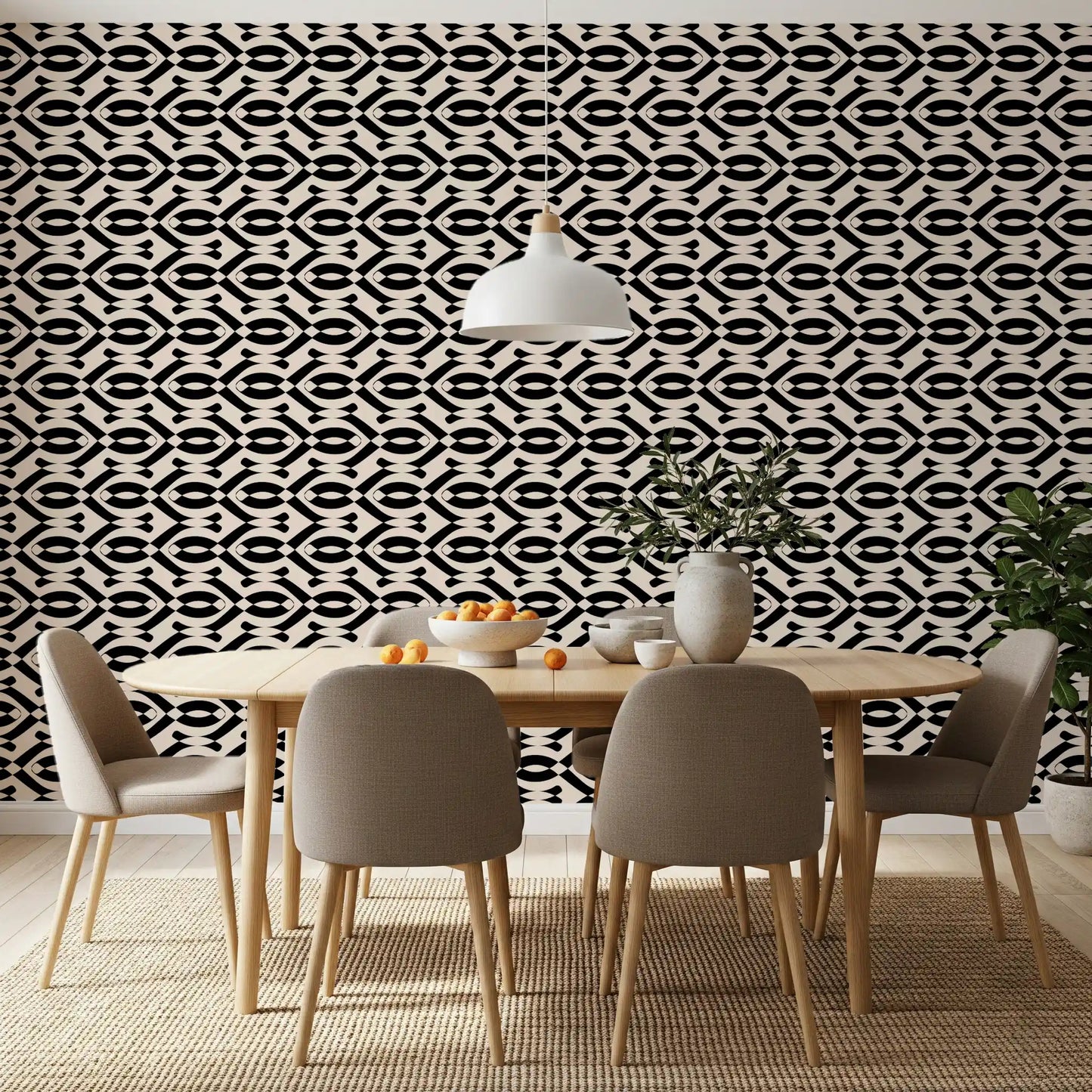 Minimalistisch lineair harmonie-behang