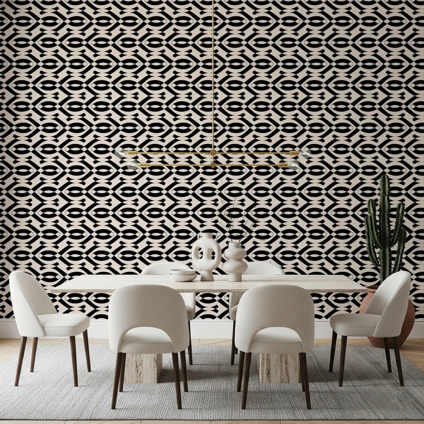 Minimalistisch lineair harmonie-behang