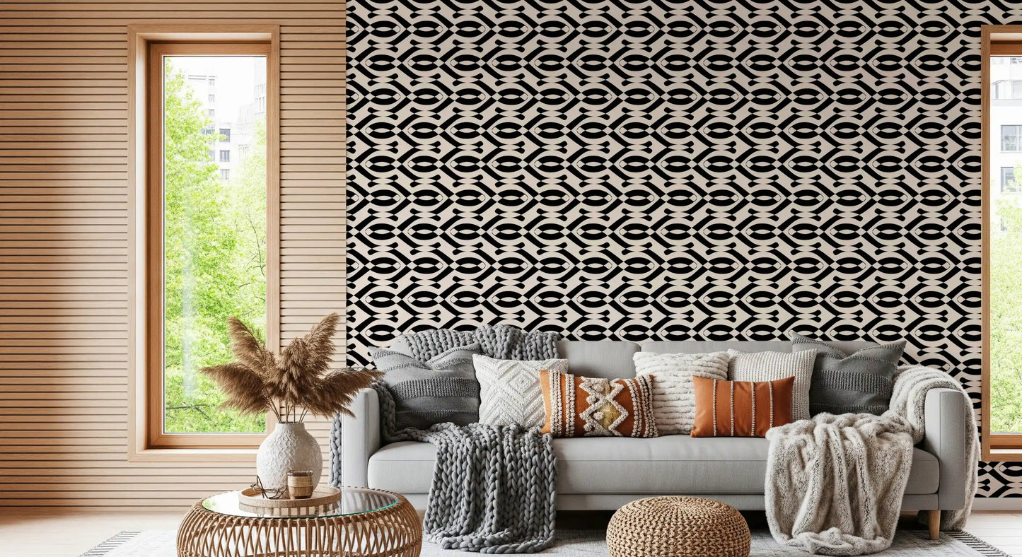 Minimalistisch lineair harmonie-behang