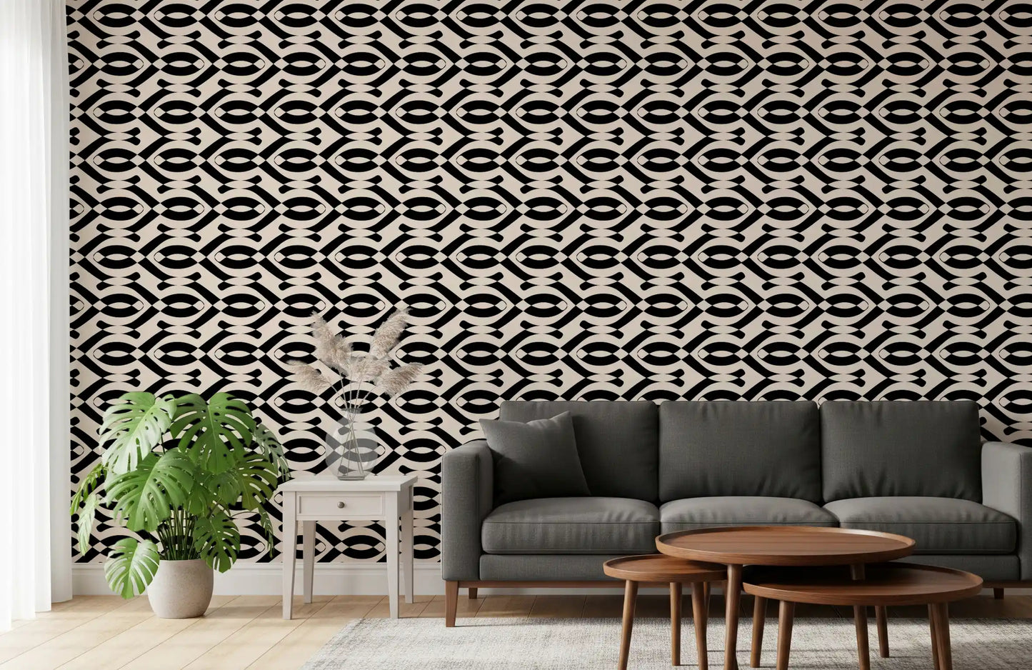 Minimalistisch lineair harmonie-behang