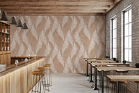 Rustieke botanische wandbekleding met silhouet van varens