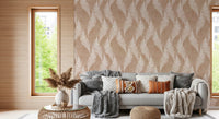 Rustieke botanische wandbekleding met silhouet van varens