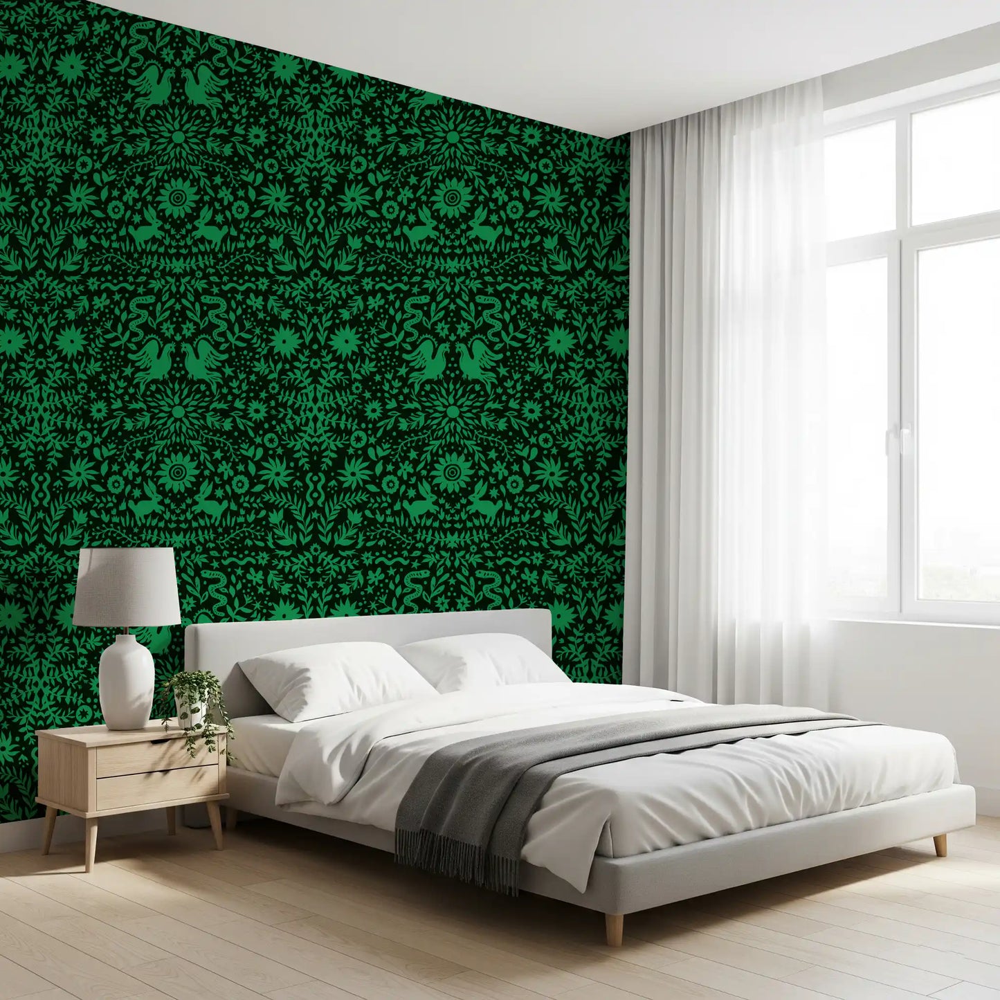 Papel pintado botánico Cuento popular del bosque