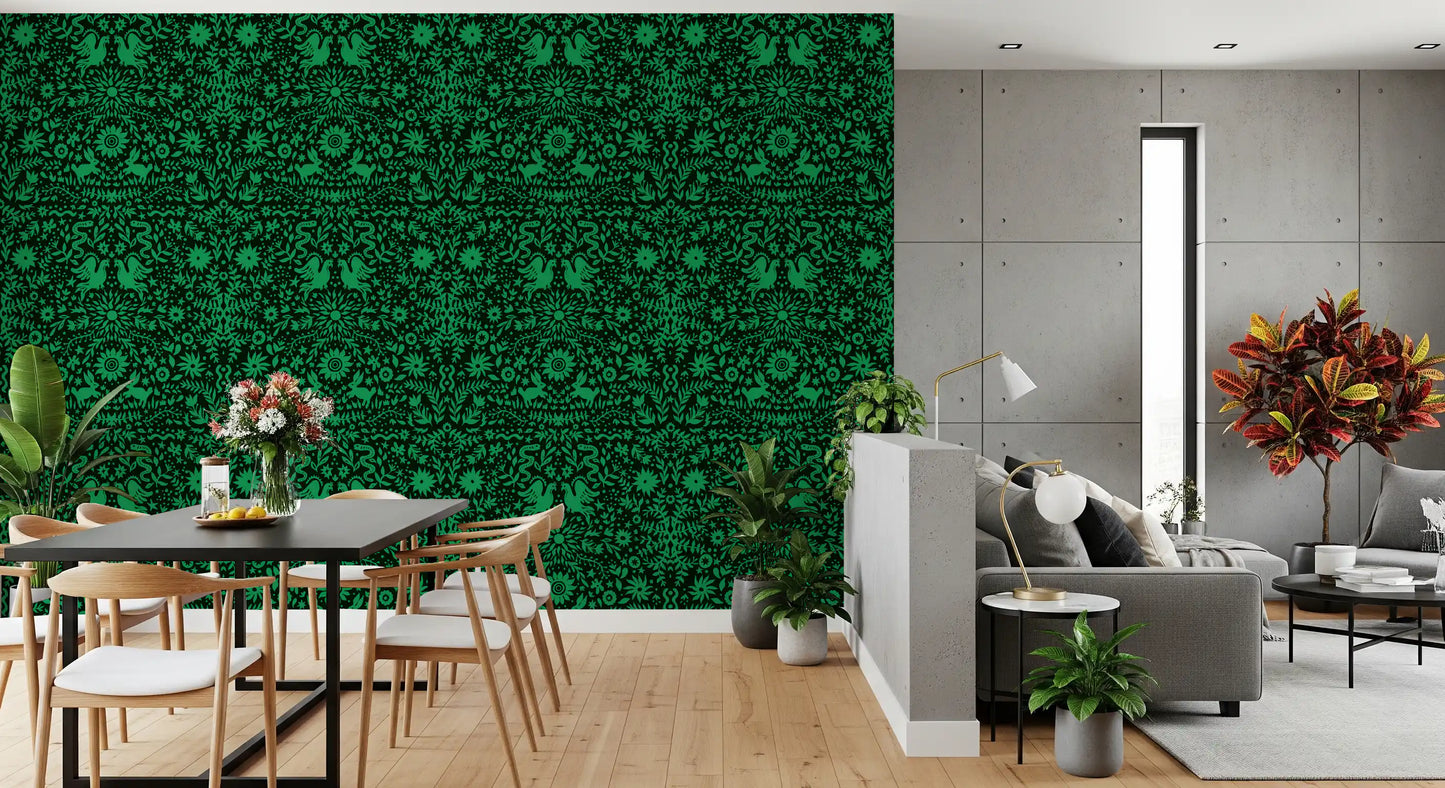 Papel pintado botánico Cuento popular del bosque
