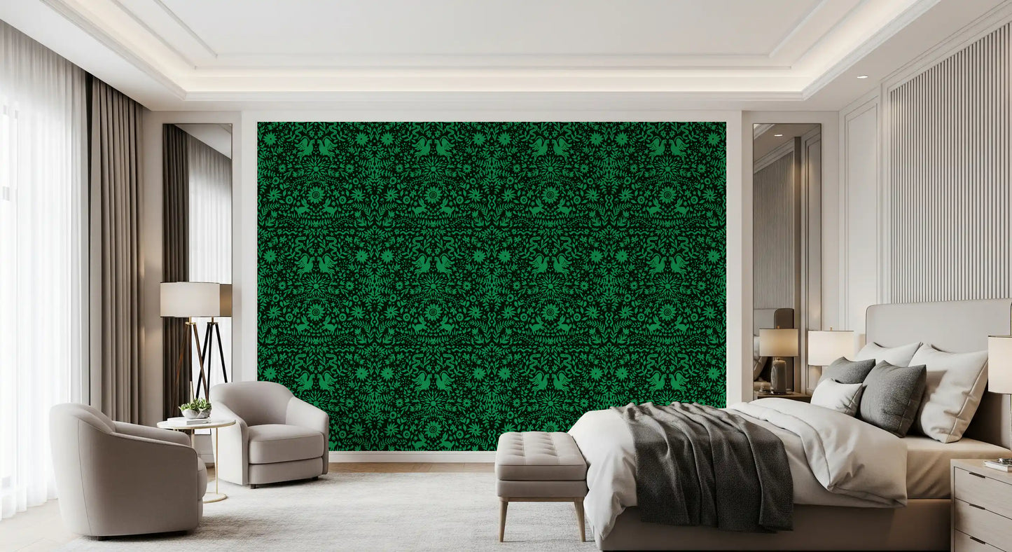 Papel pintado botánico Cuento popular del bosque