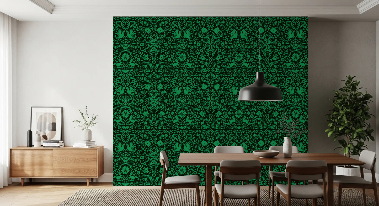 Papel pintado botánico Cuento popular del bosque