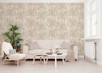 Rustieke botanische varenprintbehang