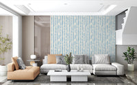 Azure Brushstroke Stripes Wallpaper⁠