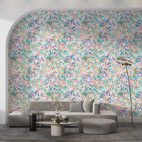 Papier peint à confettis abstraits aux couleurs éclatantes