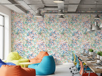 Papier peint à confettis abstraits aux couleurs éclatantes