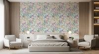 Papier peint à confettis abstraits aux couleurs éclatantes
