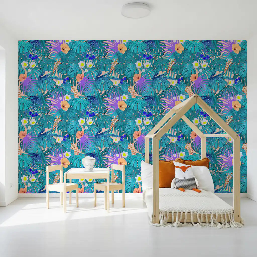 Tapete „Tropical Jungle Bloom“