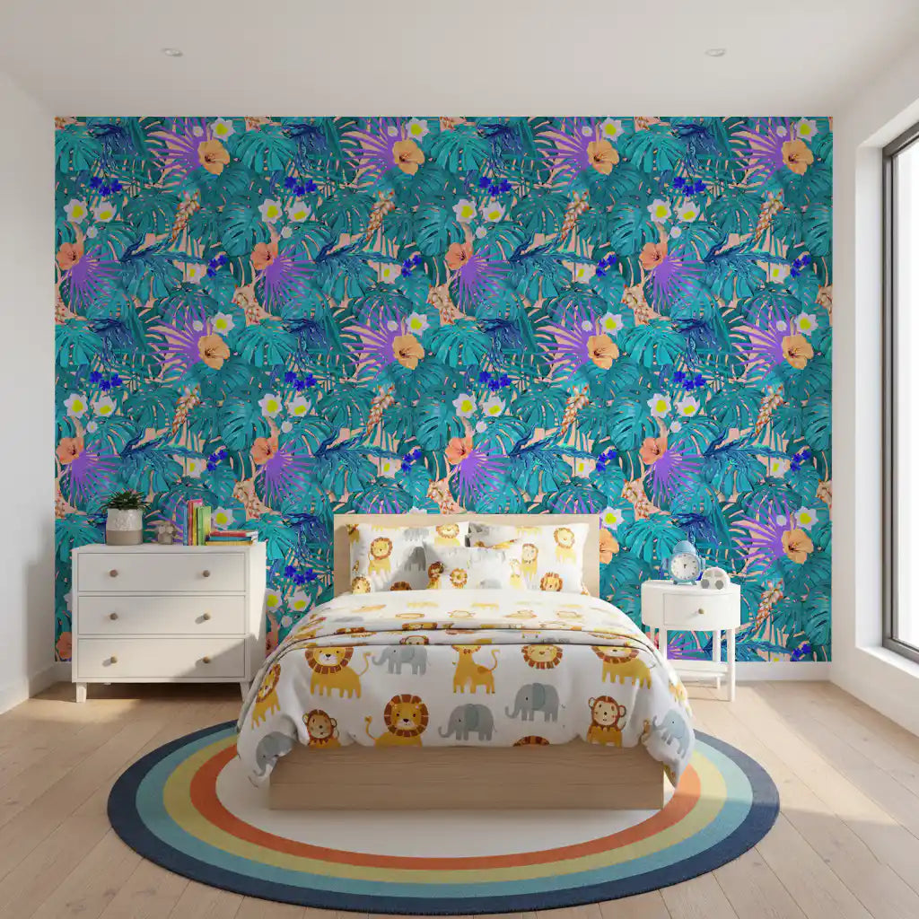 Tapete „Tropical Jungle Bloom“