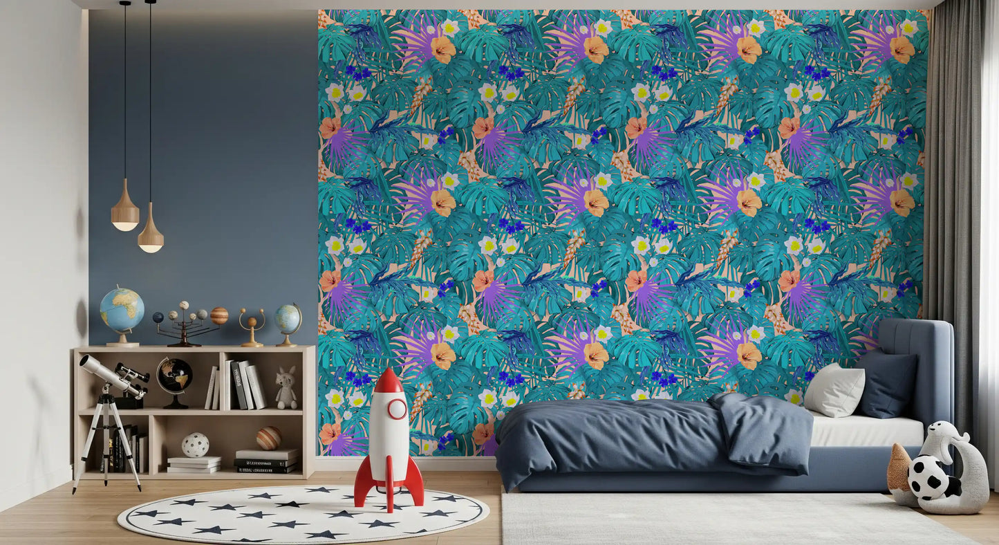 Tapete „Tropical Jungle Bloom“