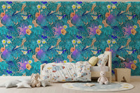 Tapete „Tropical Jungle Bloom“