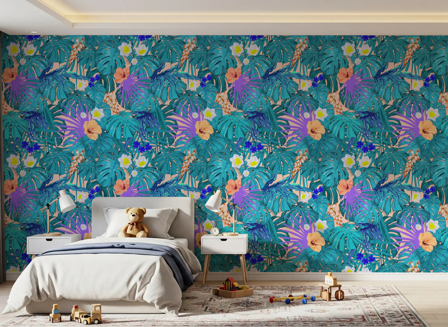 Tapete „Tropical Jungle Bloom“