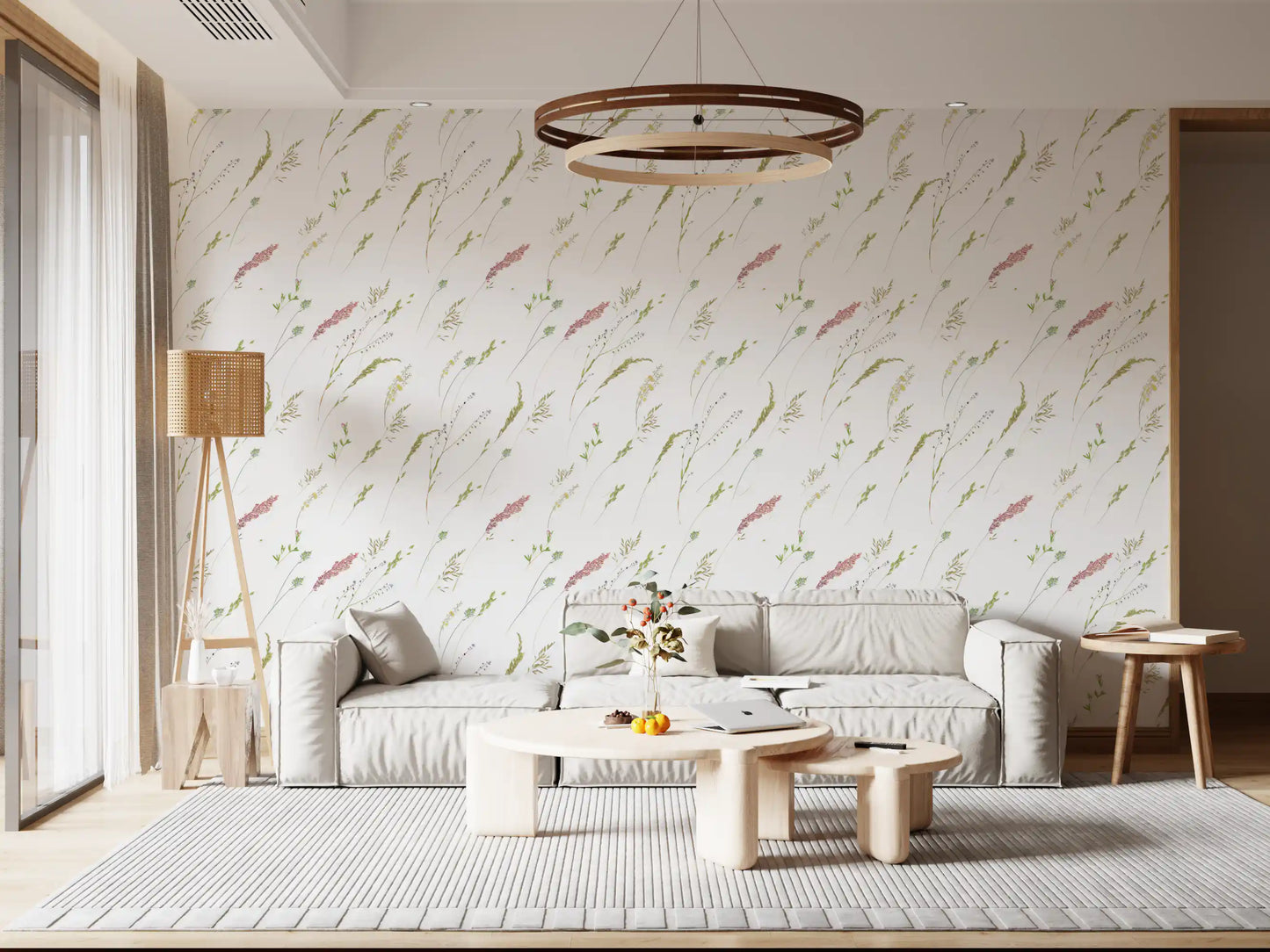 Rustic Meadow Sprigs -tapetti