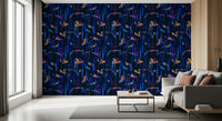 Papier peint Painted Harmony bleu nuit
