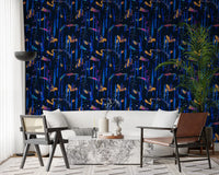 Papier peint Painted Harmony bleu nuit
