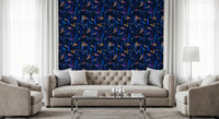 Papier peint Painted Harmony bleu nuit