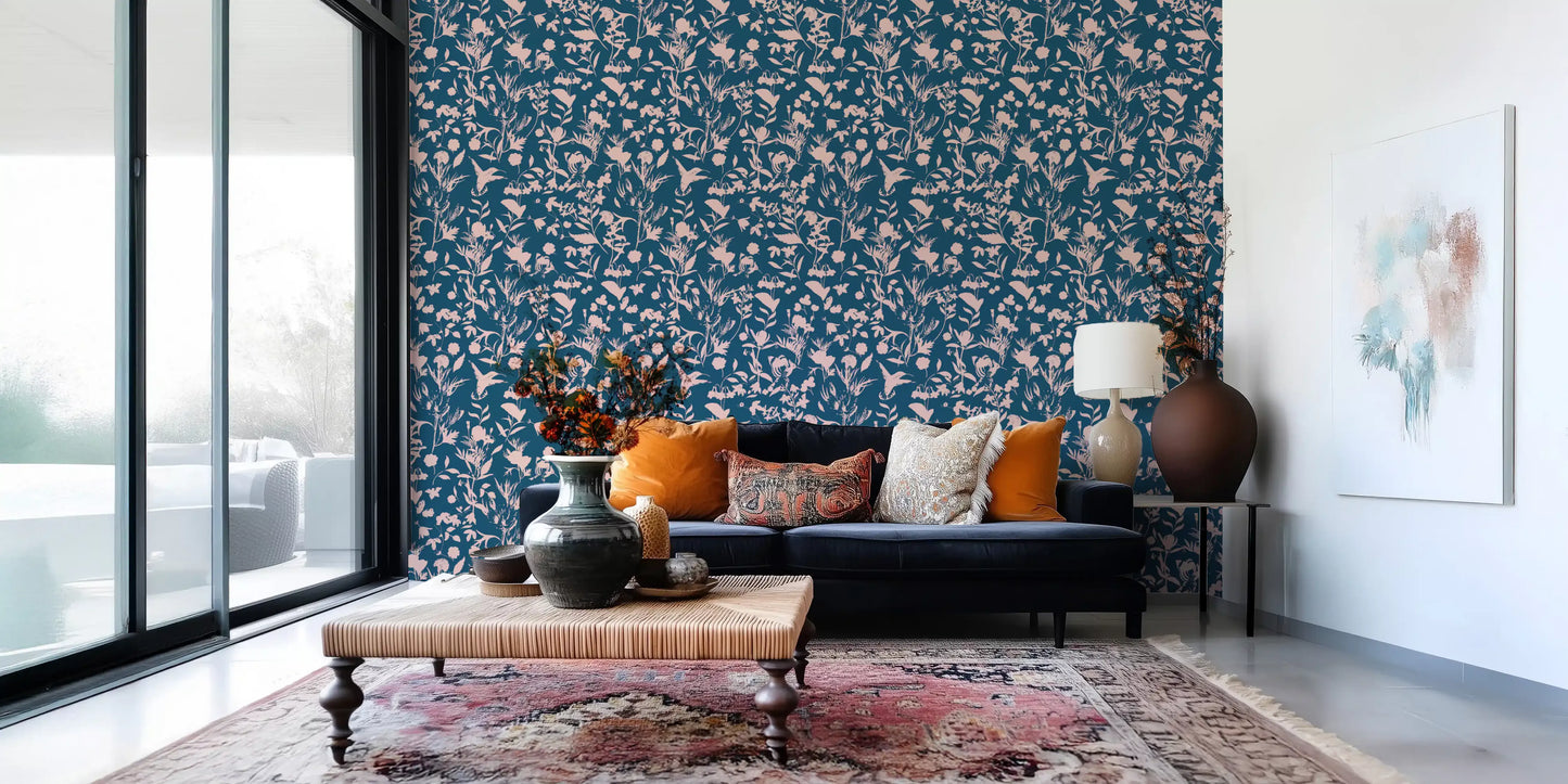 Tapeta z sylwetkami nocnej flory „Midnight Flora”