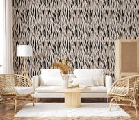 Abstrakt tapet med zebrastribet tekstur