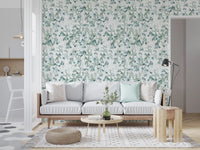 Vintage blomstermotiv fra landskabet tapet