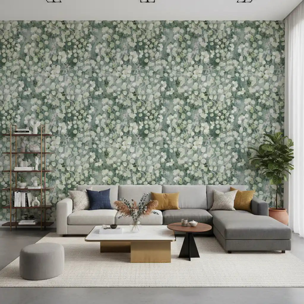 Eucalyptus Mist Brushstroke Wallpaper⁠