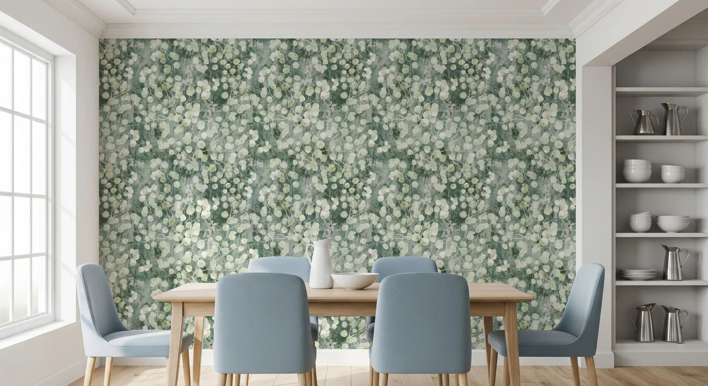 Eucalyptus Mist Brushstroke Wallpaper⁠