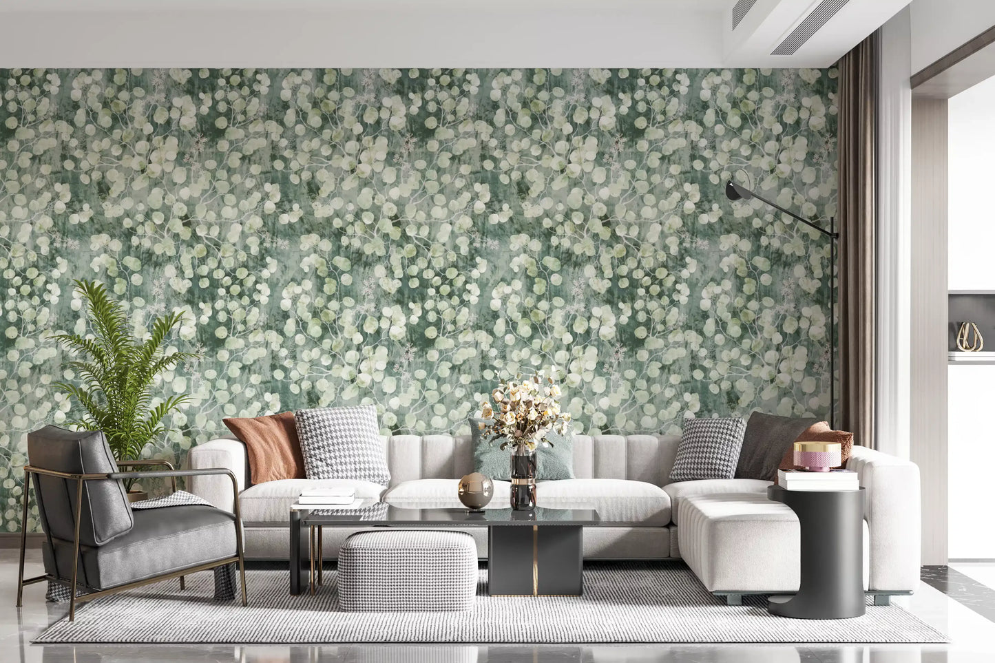 Eucalyptus Mist Brushstroke Wallpaper⁠