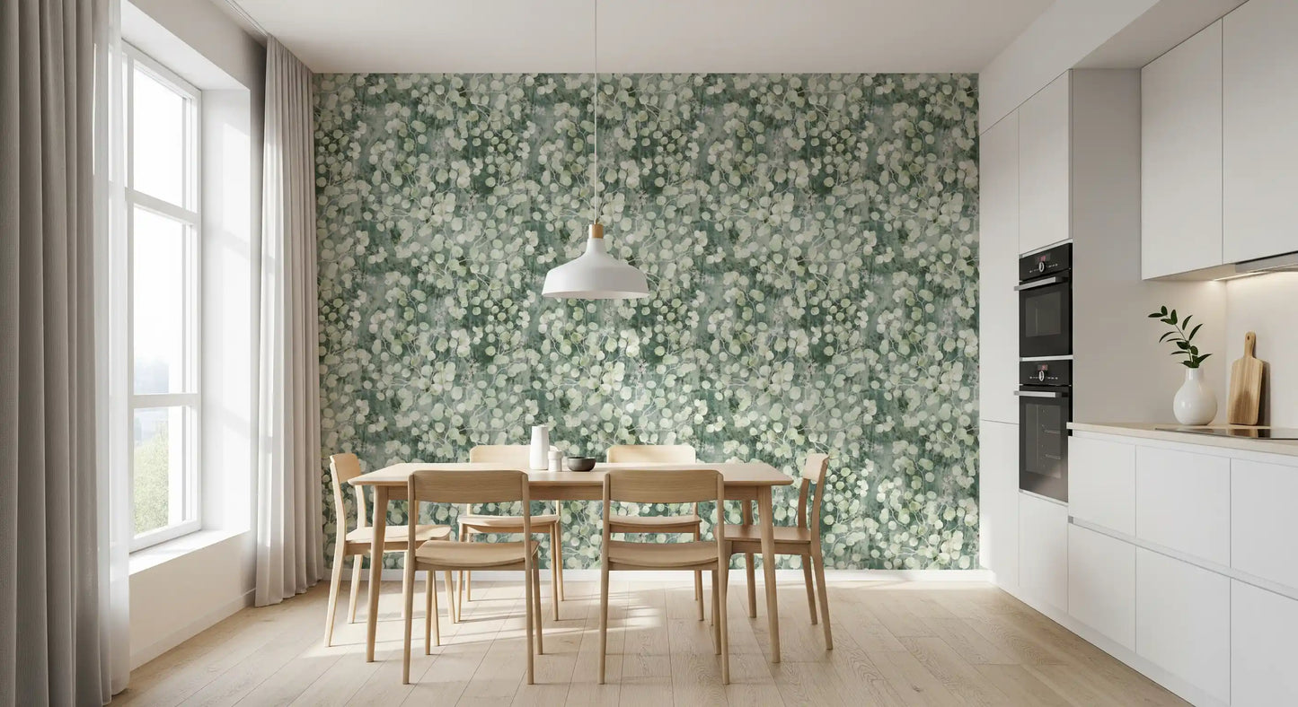 Eucalyptus Mist Brushstroke Wallpaper⁠