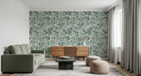 Sage Botanical Forest Print Wallpaper⁠