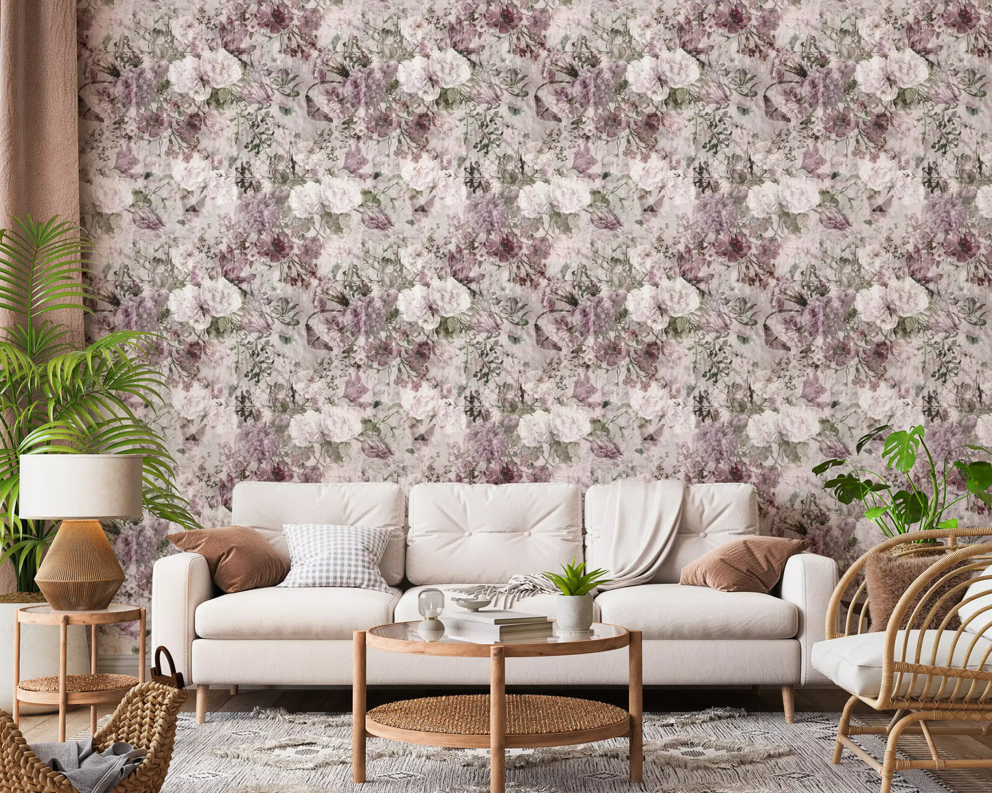 Vintage Botanical Floral Art Wallpaper⁠