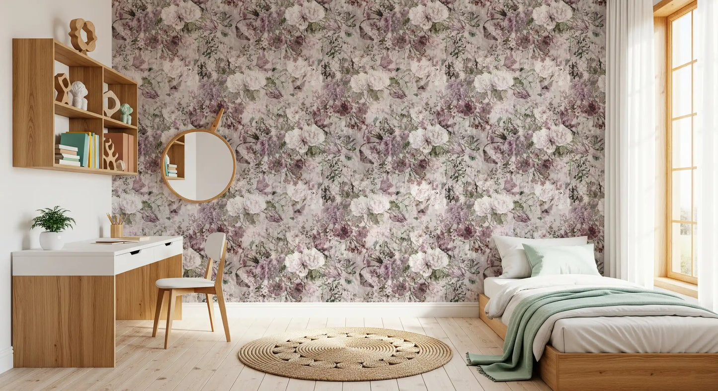Vintage Botanical Floral Art Wallpaper⁠