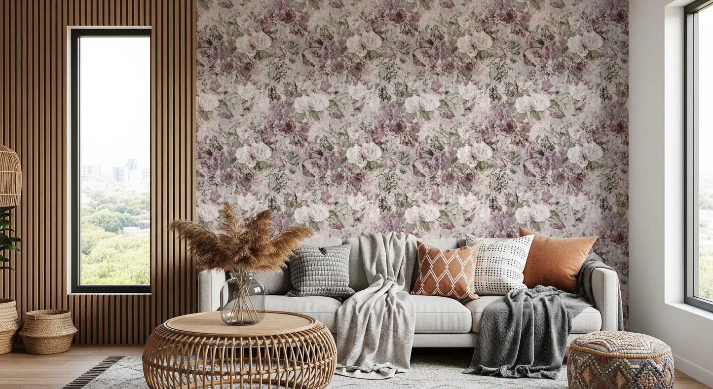 Vintage Botanical Floral Art Wallpaper⁠