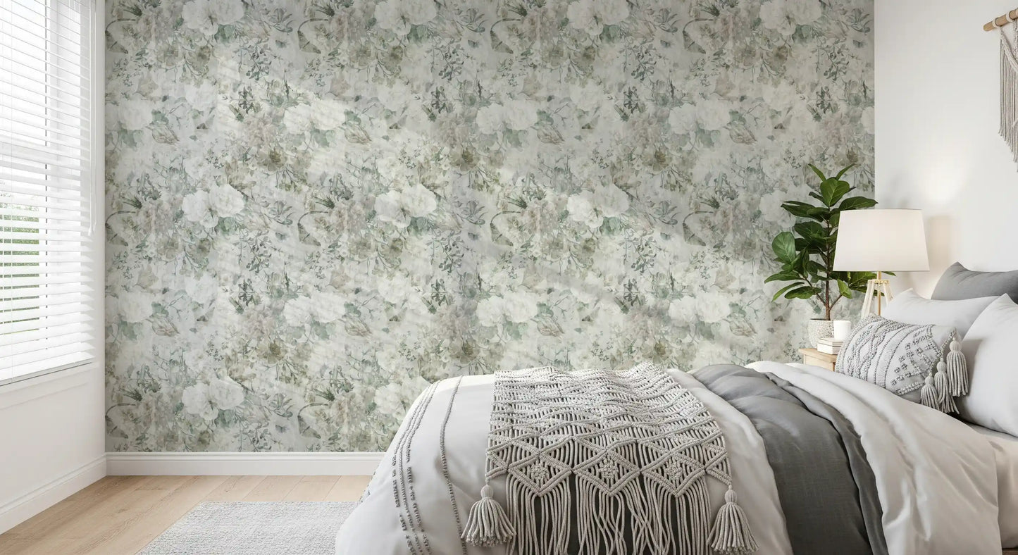 Misty Botanical Meadow Wallpaper⁠