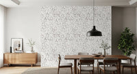 Muted Grey Botanical Foliage Wallpaper⁠