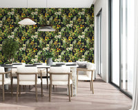 Rustikt botanisk skovillustrationstapet