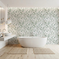 Verdant Foliage Botanical Sketch Wallpaper⁠