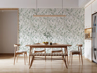 Verdant Foliage Botanical Sketch Wallpaper⁠