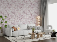 Papier peint « Pétales flottants rose poudré »