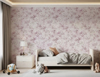Papier peint « Pétales flottants rose poudré »