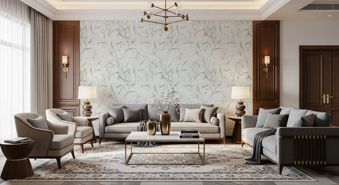Ethereal Meadow Botanical Wallpaper⁠